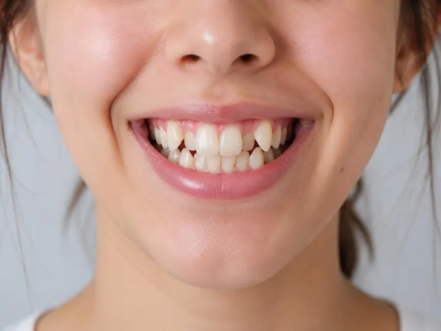 Caso 1 de alinhamento dental — antes do tratamento com Invisalign