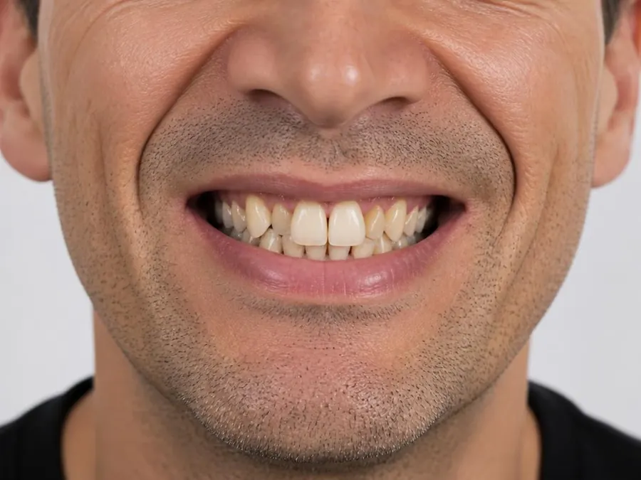 Caso 2 de alinhamento dental — antes do tratamento com Invisalign