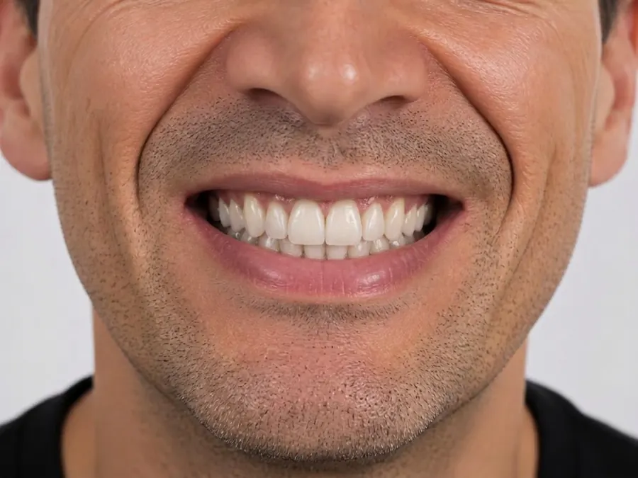 Caso 2 de alinhamento dental — depois do tratamento com Invisalign